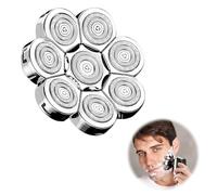 8D Head Shaver Replacement Heads,Father's Day Gifts,Replacement Blades for Men Compatible with Electric Head Shavers and Rotary Razors,Easy to Install,Beard Trimmer Accessories,Wet and Dry Use