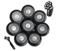 8D Shaver Heads Replacement 8 Blades Bald Head Shaver Replacement Heads Universal Replacement Shaver Heads for Most Mainstream Brands (Black)