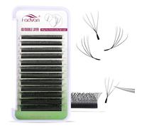8D W Premade Fans Eyelash Extension 0.07D Curl Mixed 8-15mm W-Shape Pre Made Russian Volume Lashes by FADVAN Natural Matte Black
