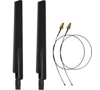8dBi 2.4GHz 5GHz 5.8G Dual Band WiFi RP-SMA Male High Gain Antenna & MHF4 IPEX 4 to RP SMA Female Cable Antenna for NGFF M.2 AX200 9260 WiFi Card Wireless Routers PC Repeater Desktop PC FPV UAV Drone