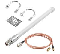 8dBi 915MHz LoRa Antenna with N Male Connector and 1m RG402 Cable for Meshtastic, LORA32, and ESP32 OLED Boards, White, 32cm Height