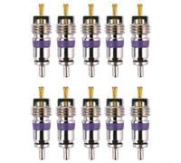 8E0820855 64536922944 MT1544 Large Bore A/C Valve Core for BMW/Mercedes/Ford - 10PCS Metal AC for service Port, High Pressure Valve Stem Replacement
