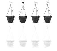 8er Set Hanging Basket Flowerpot Plastic Hanging Flower Pot Hanging Basket