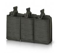 8FIELDS Tactical Laser-Cut Triple AR-15 MOLLE Magazine Placard/Pouch - 1000D Nylon, Holds 3 Mags, Bungee Retention, Mounts to Plate Carrier, Chest Rig & Tactical Vest/Black