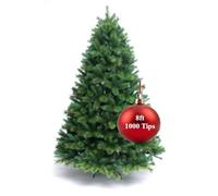 8FT/2.4M Classic Artificial Christmas Tree Xmas Realistic Natural Green Branches with Solid Metal Leg