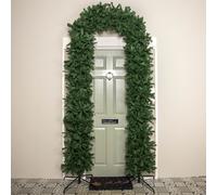 8ft (2.52m) Slimline Single Door Artificial Christmas Tree Arch in Green with 2000 Tips Samuel Alexander Green One Size