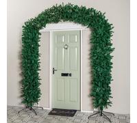 8Ft (2.55M) Samuel Alexander Double Door Plain Green Christmas Tree Arch With 2000 Tips