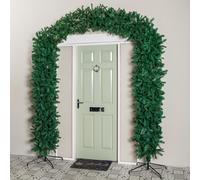8ft (2.55m) Samuel Alexander Double Door Plain Green Christmas Tree Arch with 2000 Tips