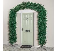 8ft (2.55m) Samuel Alexander Double Door Plain Green Christmas Tree Arch with 2000 Tips