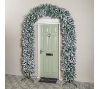 8Ft (2.55M) Samuel Alexander Single Door Snow Flocked Christmas Tree Arch With 2000 Tips
