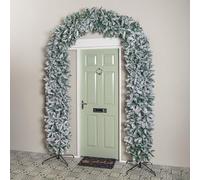 8ft (2.55m) Samuel Alexander Single Door Snow Flocked Christmas Tree Arch with 2000 Tips