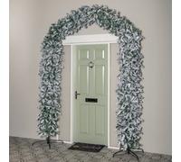 8Ft (2.60M) Samuel Alexander Double Door Snow Flocked Christmas Tree Arch With 2000 Tips