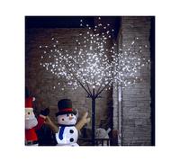 (8FT 500 LED, Cool White) Outdoor Pre-Lit Cherry Blossom Christmas Tree