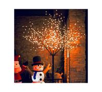 (8FT 500 LED, Copper Glow) Outdoor Pre-Lit Cherry Blossom Christmas Tree