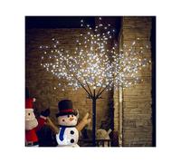 (8FT 500 LED, Mixed White) Outdoor Pre-Lit Cherry Blossom Christmas Tree