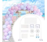 8ft × 6ft Balloon Arch Stand Kit for Floor With Base - Frame for Wedding, Birthday, Baby Shower, Graduation Party Decorations