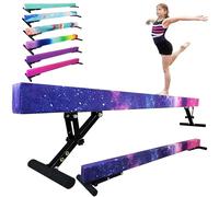 8FT Aluminum Competition Adjustable Balance Beam Light Weight, High and Low Level Gymnastics Competition Style Training Beam with Legs (Magic Star)