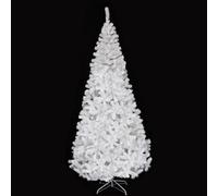 8Ft Artificial Christmas Tree Realistic White Xmas Tree With Metal Stand