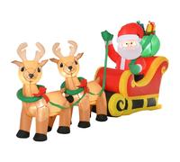 8ft Christmas Inflatable Santa Claus on Sleigh