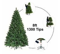 8FT COLORADO GREEN pine artificial Xmas tree