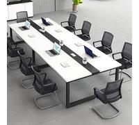 8FT Conference room Tables for 10 People, Meeting Seminar Table,Large Rectangle Meeting Table ,Training Table with Strong Metal Frame Modern Boardroom Table for Office Conference Room A 240x120x74cm