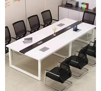 8FT Conference room Tables for 10 People, Meeting Seminar Table,Large Rectangle Meeting Table ,Training Table with Strong Metal Frame Modern Boardroom Table for Office Conference Room G 240x130x74cm