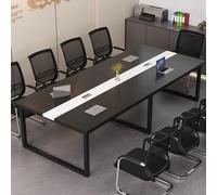 8FT Conference Table for 10 People - Large Rectangle Meeting Room Furniture with Sturdy Metal Frame - Modern Office Seminar & Training Table (160x120x74cm)