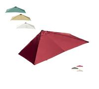 8ft Half Umbrella Replacement Canopy - Durable Outdoor Patio Fabric for Balcony & Wall Parasol, Weather-Resistant Garden Cover (Red, 2.5x1.2m)