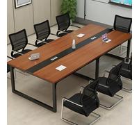8FT Large Rectangle Conference Table for 10 People Modern Boardroom Meeting Table with Strong Metal Frame Training Table for Office Conference Room E 120x60x74cm