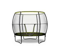 Base Jump Garden Trampoline With Halo II Enclosure - 8ft Rebo Black One Size