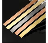 8Ft Self Adhesive Wall Trim Metalized Wall Edging Strip, Flexible Ultra thin Stainless Steel Decorative Trim Mirror-Like Finished Molding Trim for Walls, Edges, Borders, Window Frames, Backsplash Tile