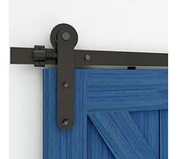 8FT Sliding Barn Door Hardware Kit - 243cm Interior Track System for Single Wooden Closet Doors - Rustic Home Decor Easy Installationand Stylish