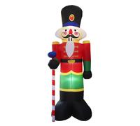 8ft Waterproof Outdoor Inflatable Nutcracker with LED Lights for Garden Yard