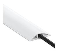 8FT White Low Profile Wire Cover - Extension Cord Cover, Tough Cord Floor Protection, Cable Management - Cavity: 0.47" (W) x 0.24" (H)