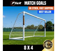 8ft x 4ft Football Goal | Match Goal | 70mm PVC Posts | 3 Year Guarantee