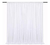 8ft x 8ft White Sequin Backdrop Curtain Sparkle Photo Backdrop