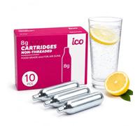 8g Co2 Cartridge for Soda Syphon (10pk) Soda Syphon Cartridges Non-Threaded