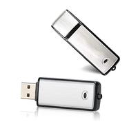 8G Mini Digital Voice Recorder - Podazz Sound Actived 90 Hours Capacity USB Rechargeable Metal Case Sound Recorder for Lectures Meetings