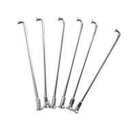 8G Motorcycle Spokes 4.0mm - 36 Pcs J-Bend Heavy Duty Spokes & Nipples Kit for Off-Road E-Bike, Dirt Bike, Pit Bike Wheel Building & Repair - 45# High Carbon Steel(4.0X125mm silver)