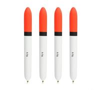 8g Pencil Float for Predatory Fish, Balsa Wood Fishing with Orange Tip and Black Band, Sensitive Long Pencil Float for Depth Fishing, Compatible with Fox Rage for Predator HD(4PCS)
