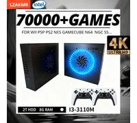 8G RAM 2T ROM X88 Pro Retro Gaming Console with 70,000+Classic Games PS2 PSP DC GameCube Wii Compatible Plug & Play on TV for PC 2T HDD BW