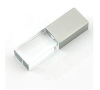 8GB USB 2.0 Flash Drive Crystal Glass Clear Blue LED Light Transparent Glass Cute Mini Memory Stick Gifts for Boy Girls Kids Adults Thumb Pen Pendrive Wedding Unique Novelty Cool Photography Gift