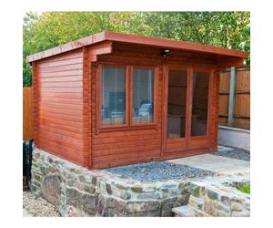 8Gx12 Shire Belgravia Log Cabin 28mm to 44mm Logs - 28mm Logs