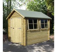 8Gx12 Shire Solway Log Cabin - 34mm Logs