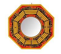 8in Bagua Mirror, Feng Shui Convex Mirror for Home Protection, Traditional Chinese Decor for Wall Hanging, Office and Entrance Use
