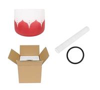 8In Frosted Yoga Bowls Crystal Singing Bowls With With Round Rubber Rings & Leather Hammer