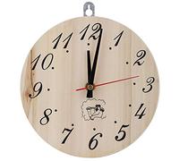 8in Sauna Clock Decorative Timer Clock Heat-Resistant for Bathing Room Premium Wood