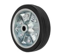 8in Trailer Jack Universal Wheel, High Strength 1500lbs Rotating Support Rugged Replacement Wheel for Lawnmowers Utility Carts, Rubber Clad Iron Wheel