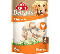 8in1 Delights Chicken Chew Bones S Dog Treats for Small Breeds 6 Pieces