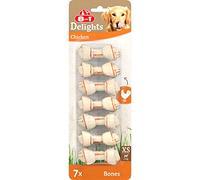 8in1 Delights Chicken Chew Bones XS, healthy chew snack for toy dogs, 7 pieces